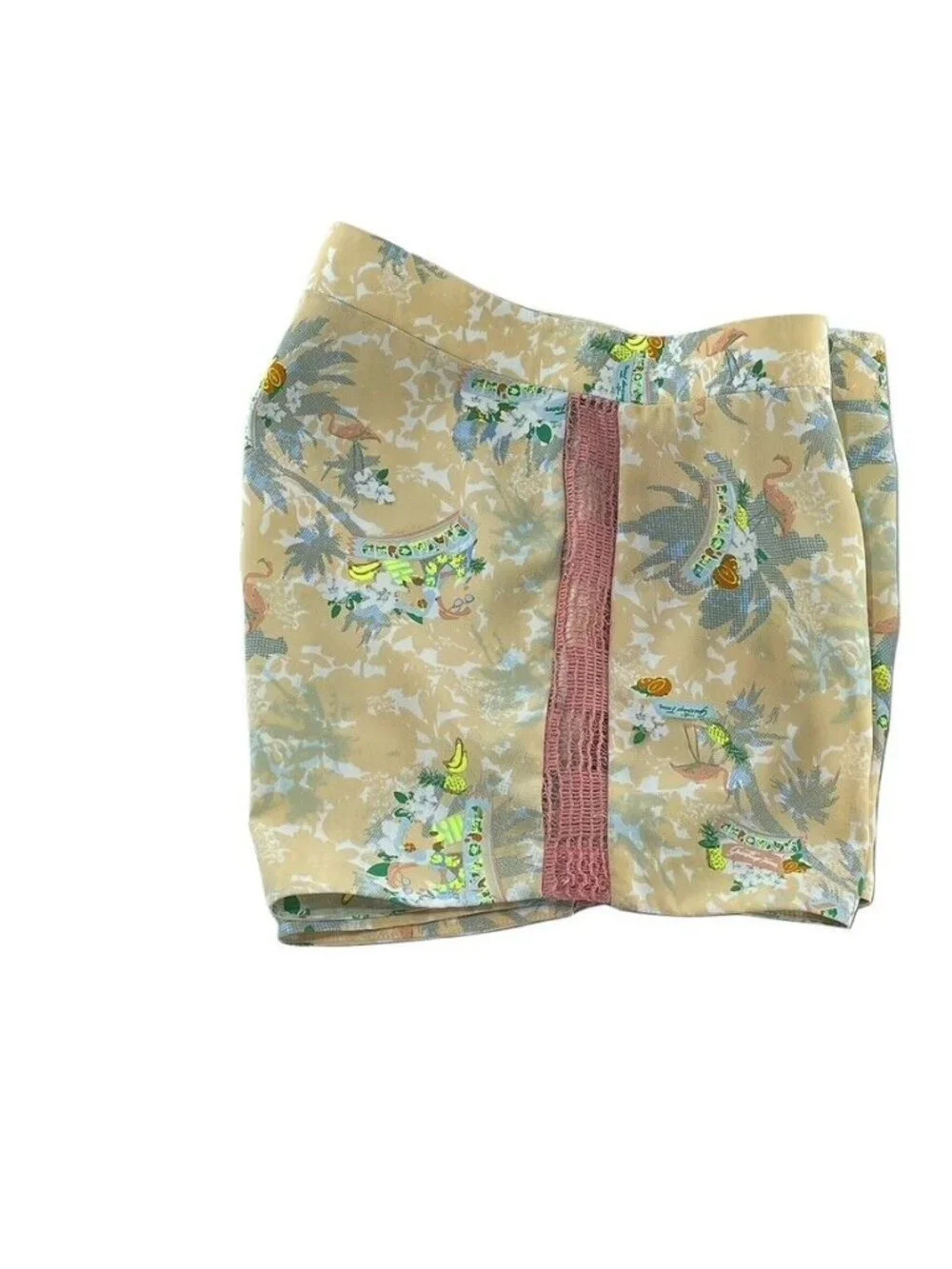 Playhound Beige Graphic Print Shorts Size M
